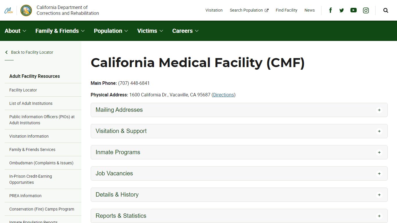 California Medical Facility (CMF) - CDCR